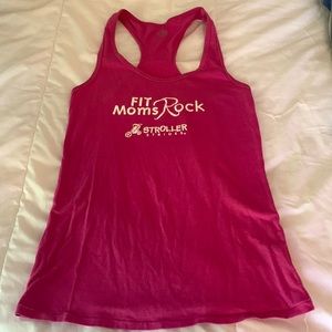 Fit4mom “Fit Moms Rock Stroller Strides” pink tank